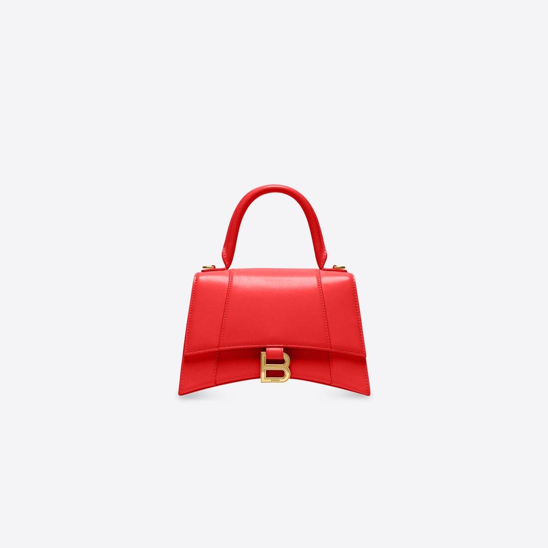 Women's Hourglass Small Handbag Box in Red - 1