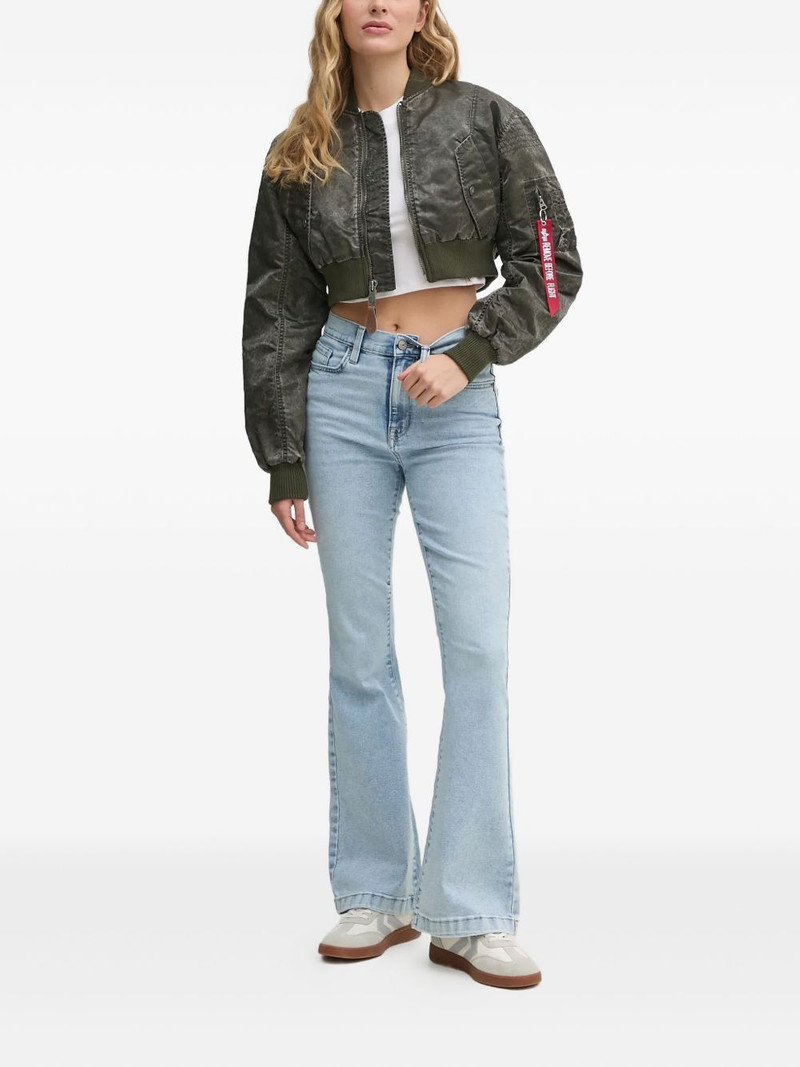 ALPHA INDUSTRIES zip-up cropped bomber jacket outlook