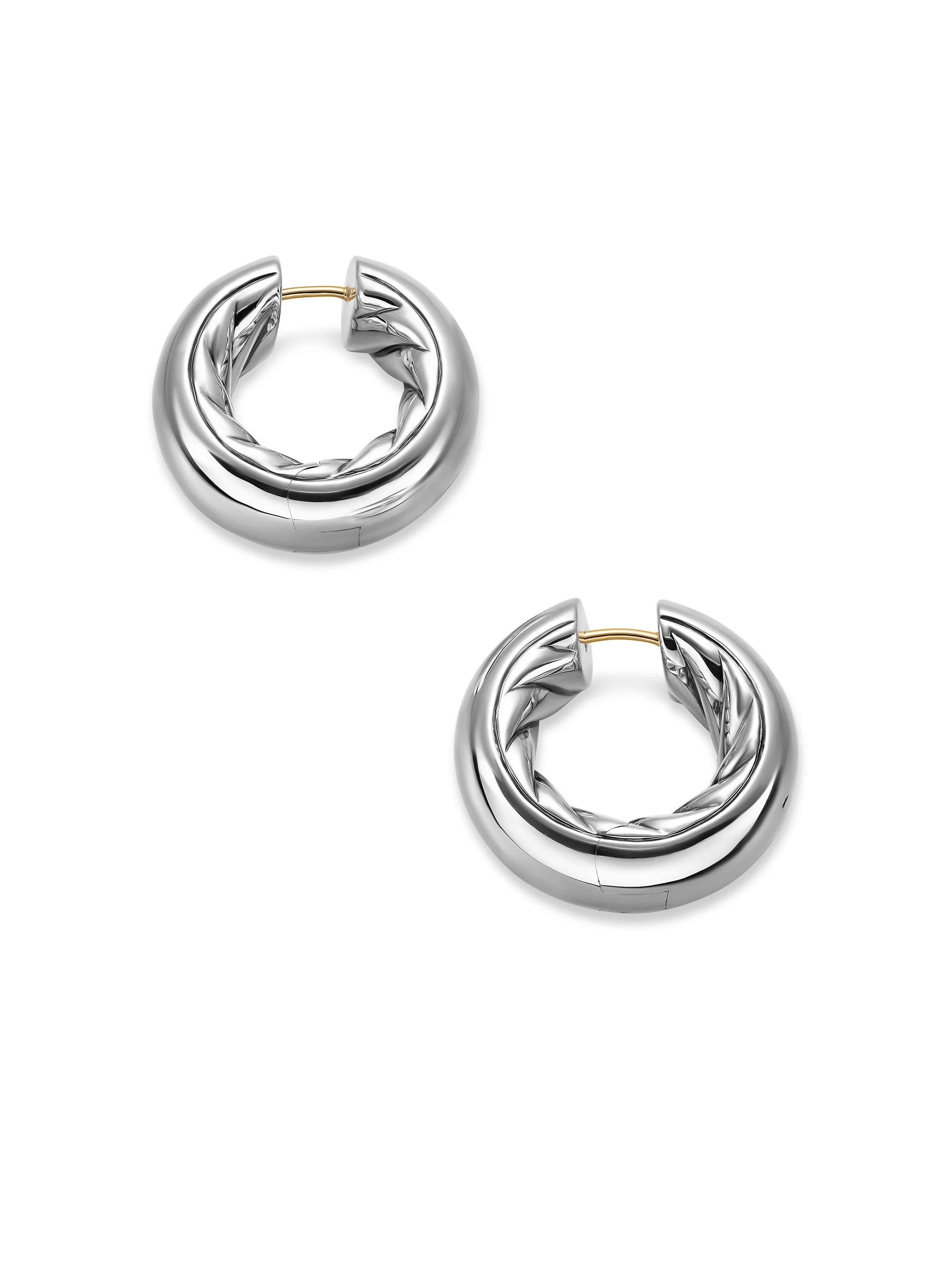 Women's Mercer Hoop Earrings in Sterling Silver 24.7MM - Silver - 1