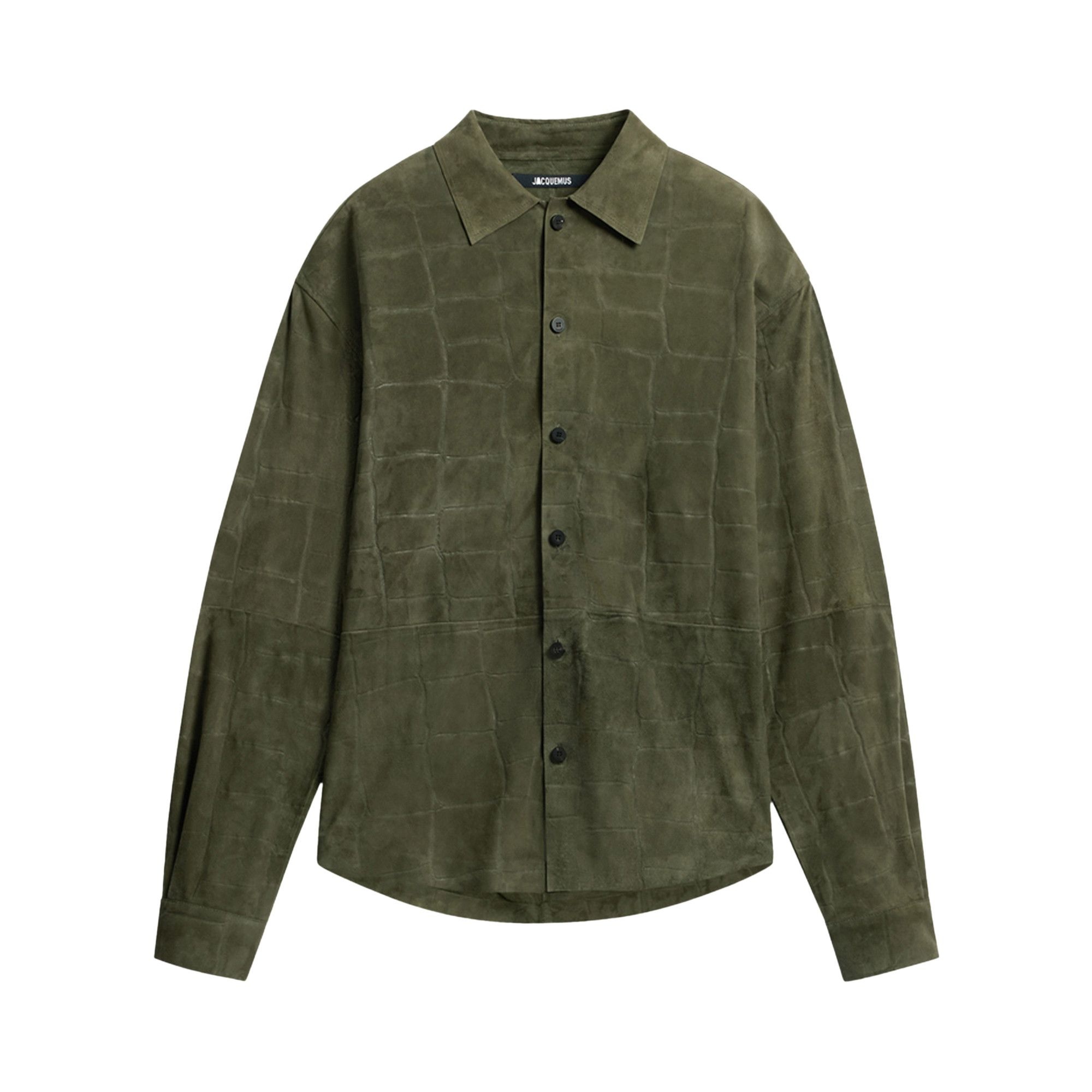 Jacquemus La Chemise Croco Cuir 'Khaki' - 1