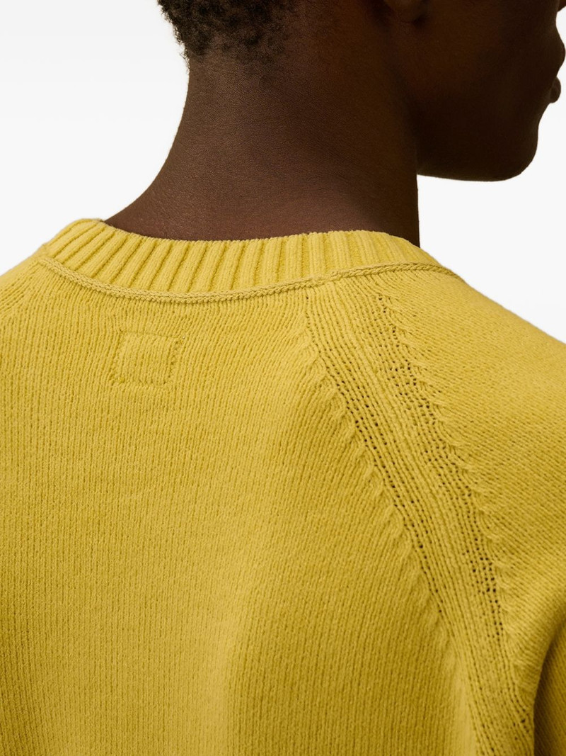 crewneck lens-detail cotton sweater 6