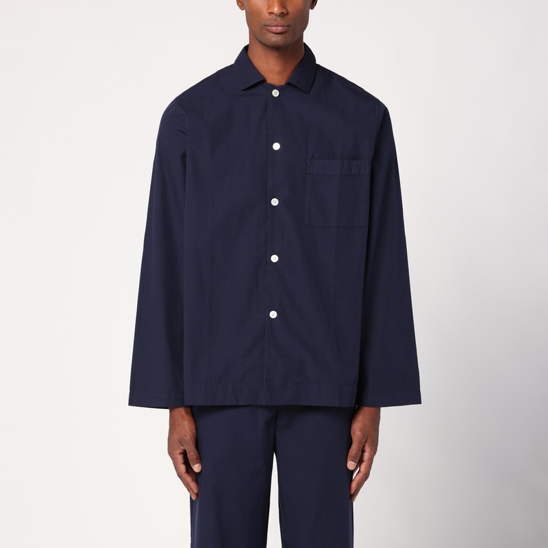 Navy blue pyjama shirt - 1