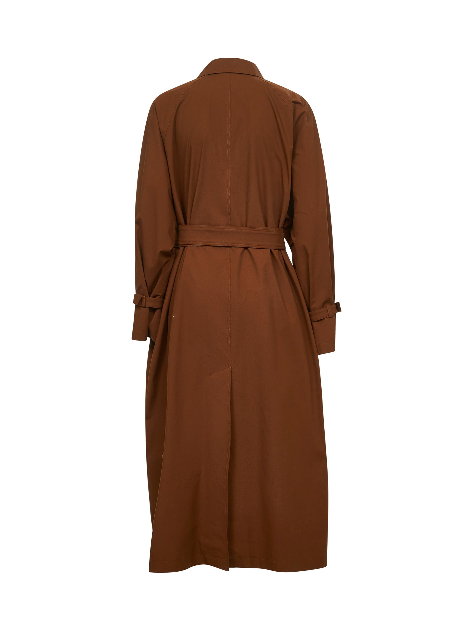 Max Mara Women Brown Stretch Gabardine Epoche Trench Coat - 2