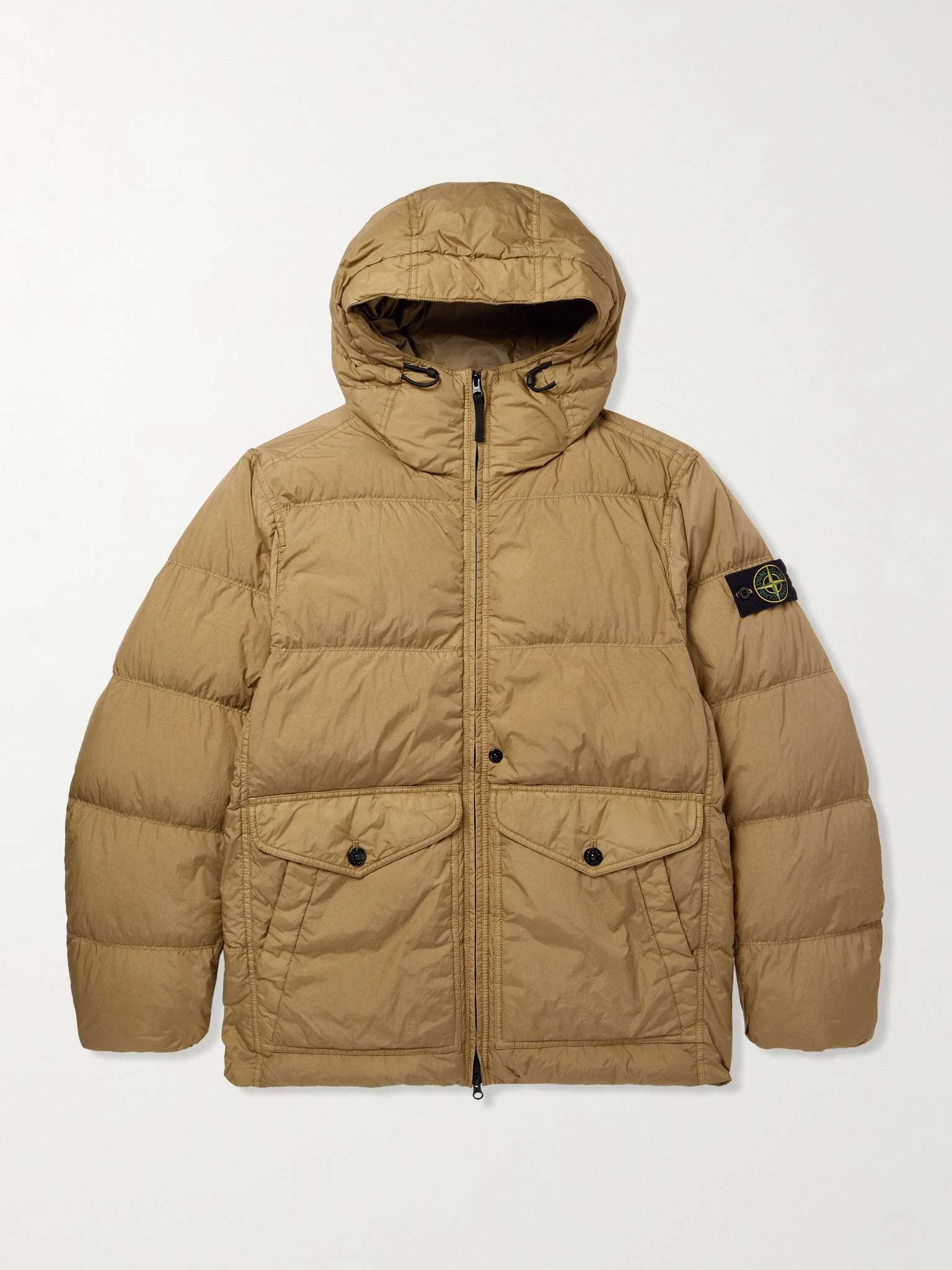 Logo-Appliquéd Quilted Shell Down Jacket - 1