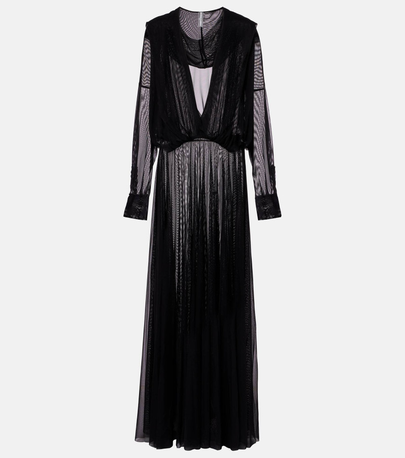 Hooded sheer maxi dress 1