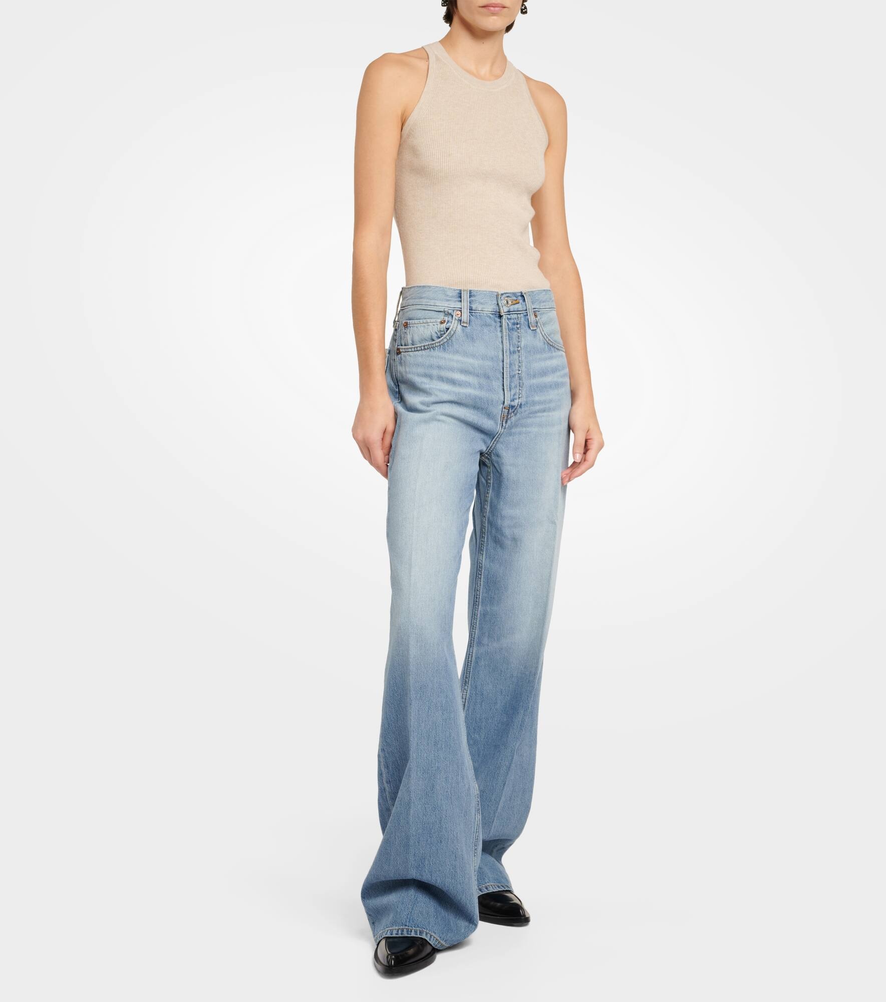 ’70s high-rise wide-leg jeans - 7