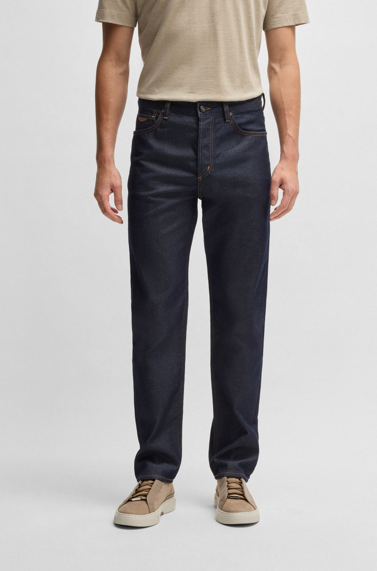 BOSS X ASTON MARTIN REGULAR-FIT JEANS WITH CARBON-FIBER YARN - 2