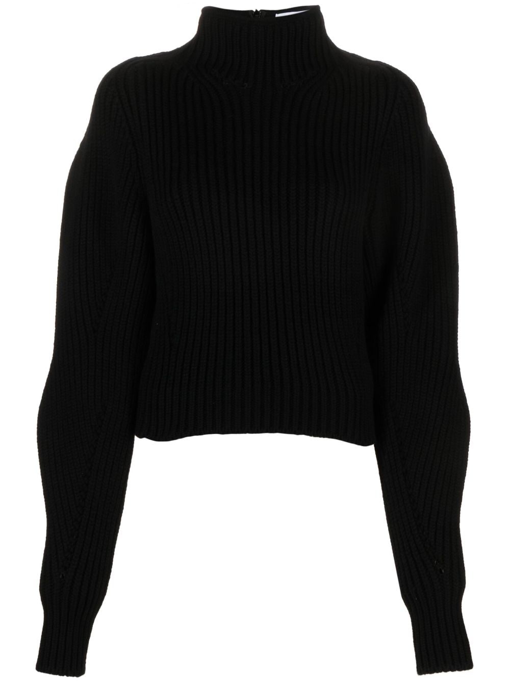 high-neck ribbed-knit jumper - 1
