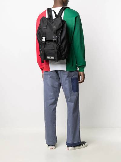 Moschino logo buckle backpack outlook