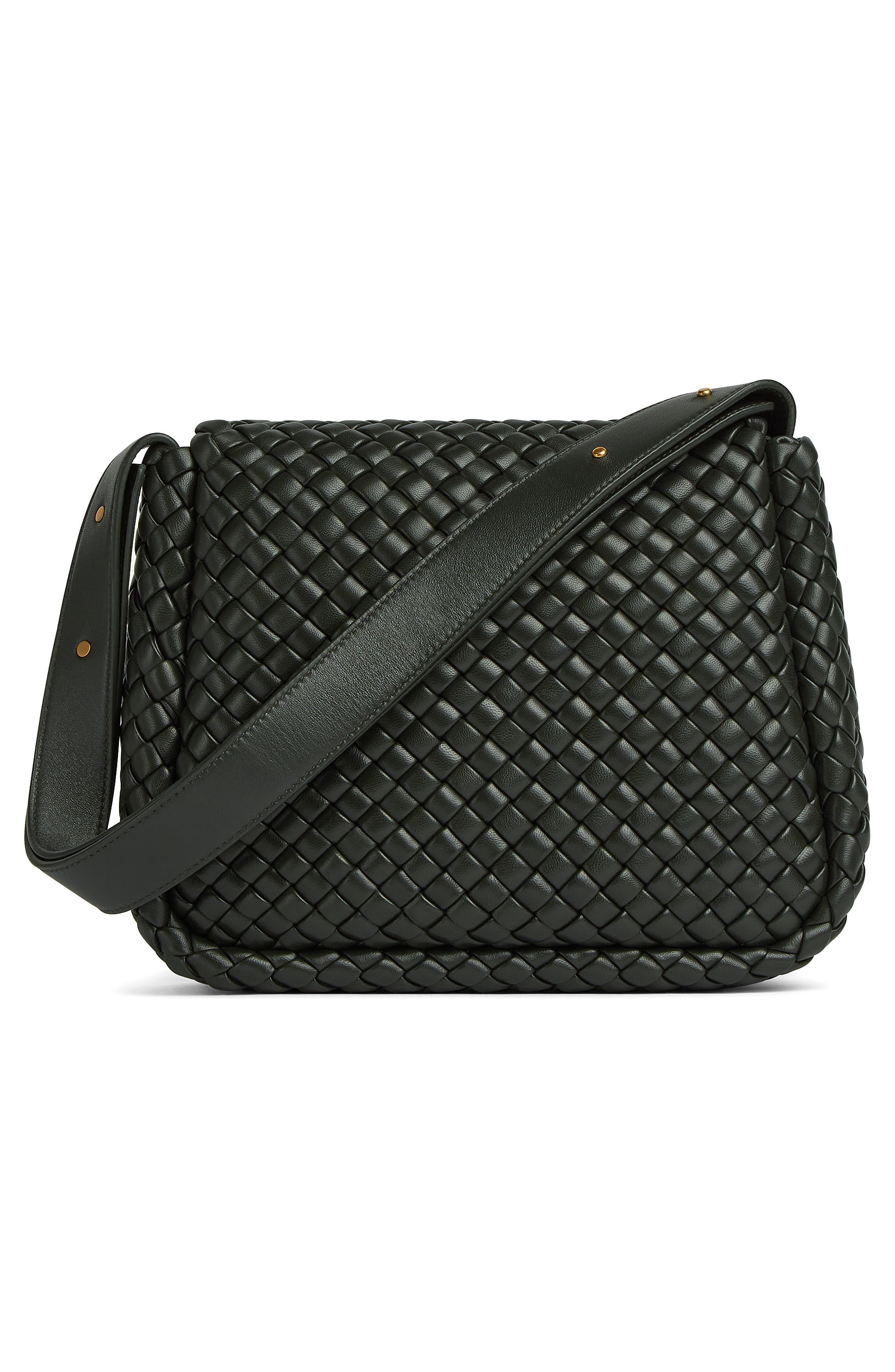 Cobble Padded Intrecciato Leather Shoulder Bag - 3