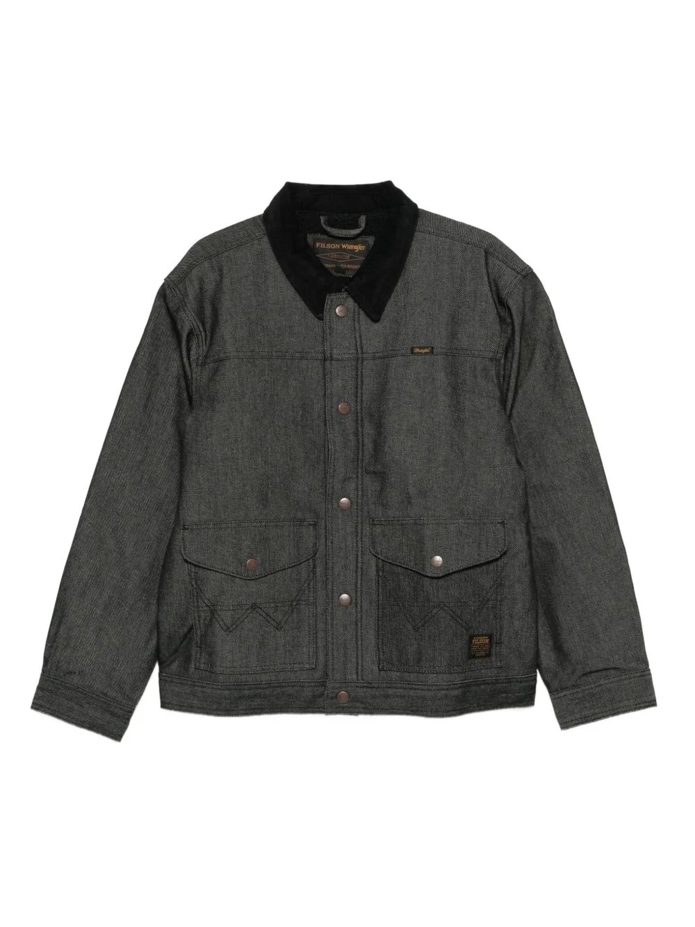 x Wrangler corduroy-collar denim jacket - 1