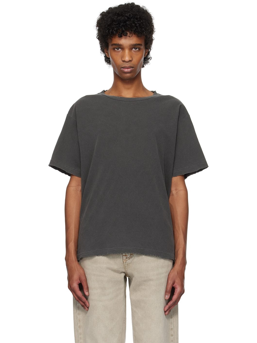Black Folsom Cropped T-shirt - 1