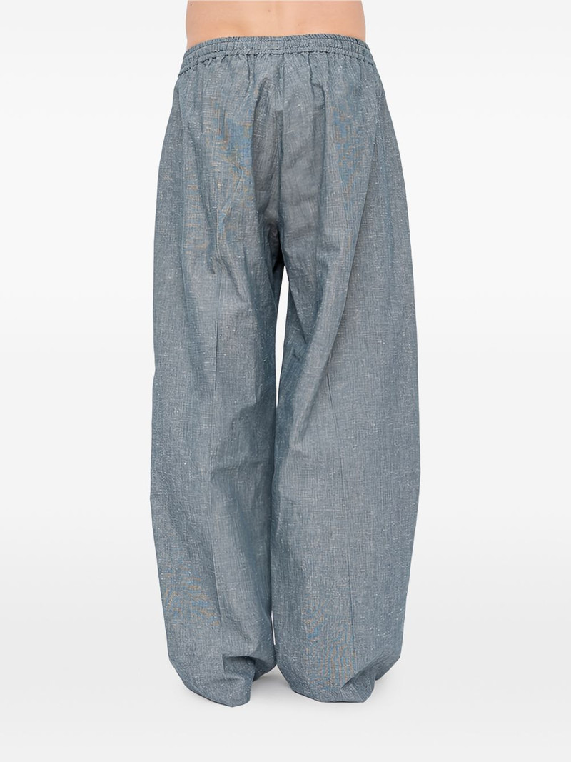 button-detail wide-leg trousers 3