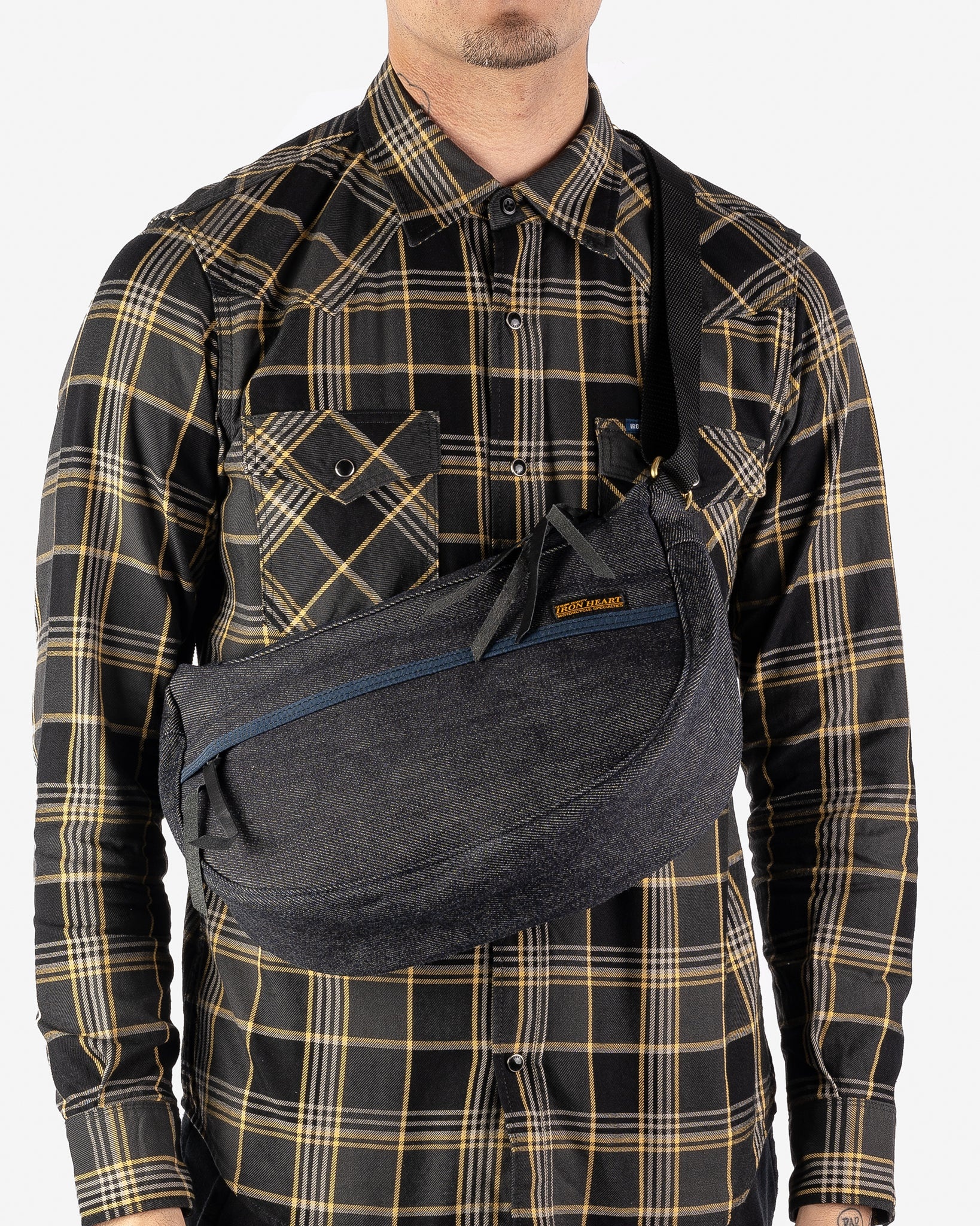 IHE-19-IND 21oz Selvedge Denim Small Shoulder Bag - Indigo - 2