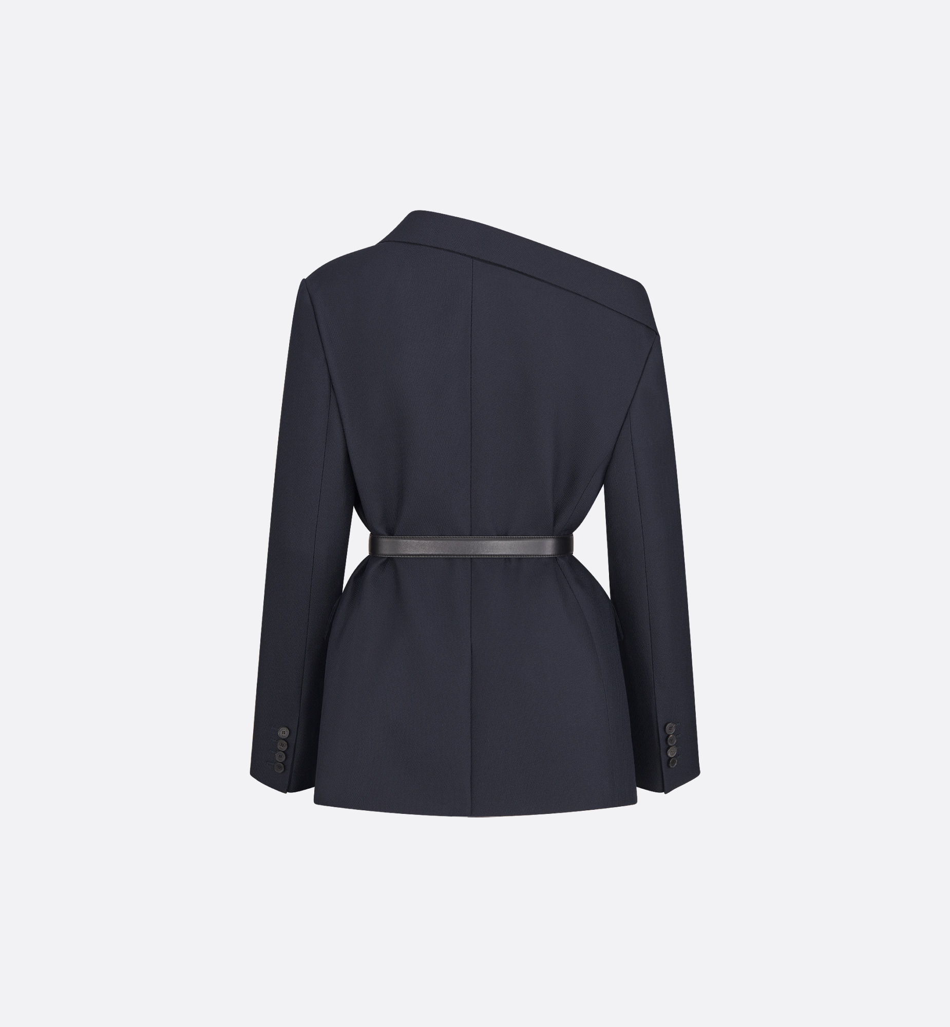 Asymmetric Belted Blazer - 2