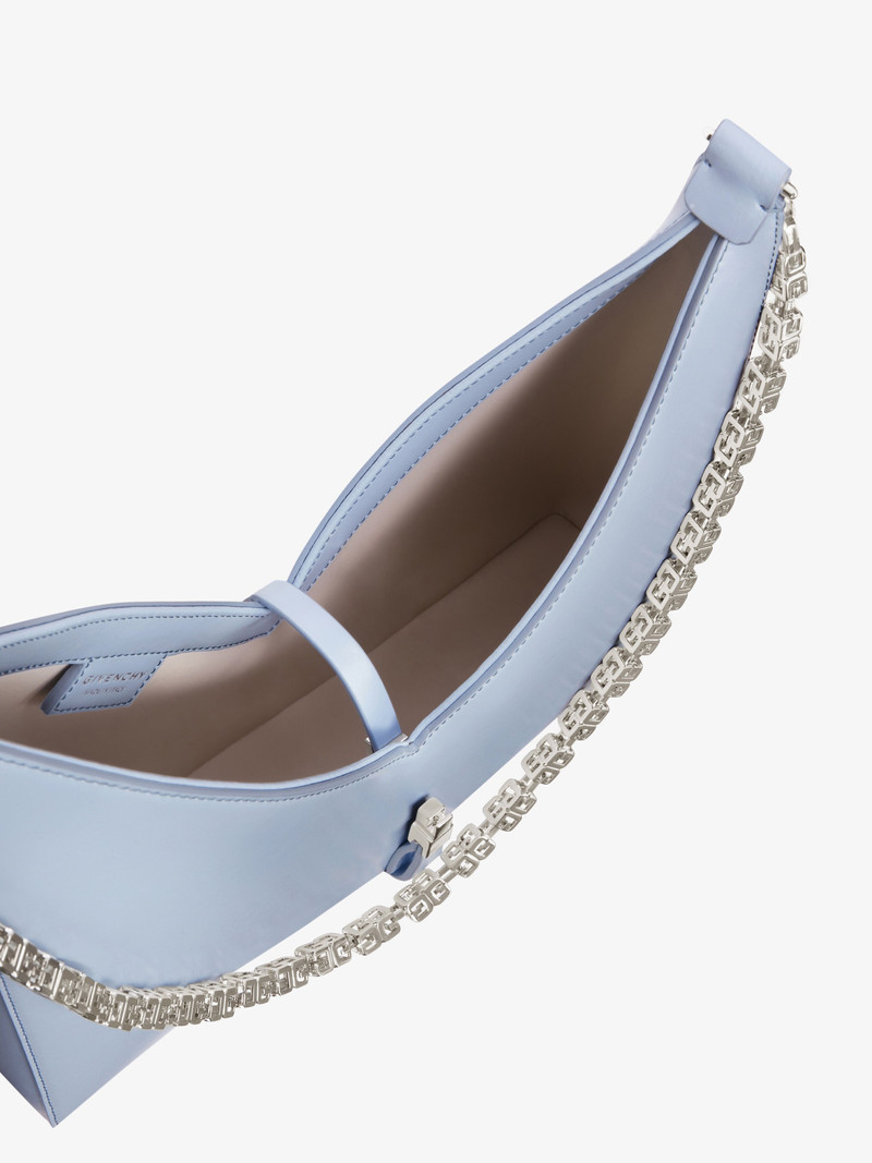 SMALL CUT OUT BAG IN BOX LEATHER WITH CHAIN 6