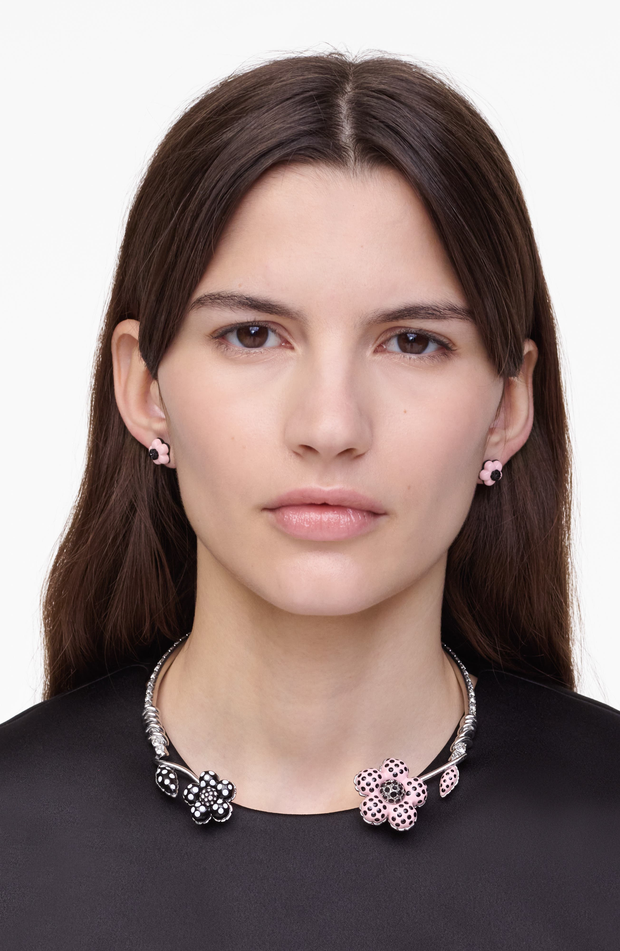 Marc Jacobs Dots Daisy Collar Necklace in Silver/Peach at Nordstrom - 4