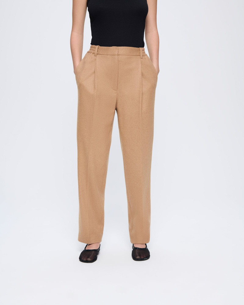 PANGAIA Womens Recycled Wool Trousers - Desert Camel outlook