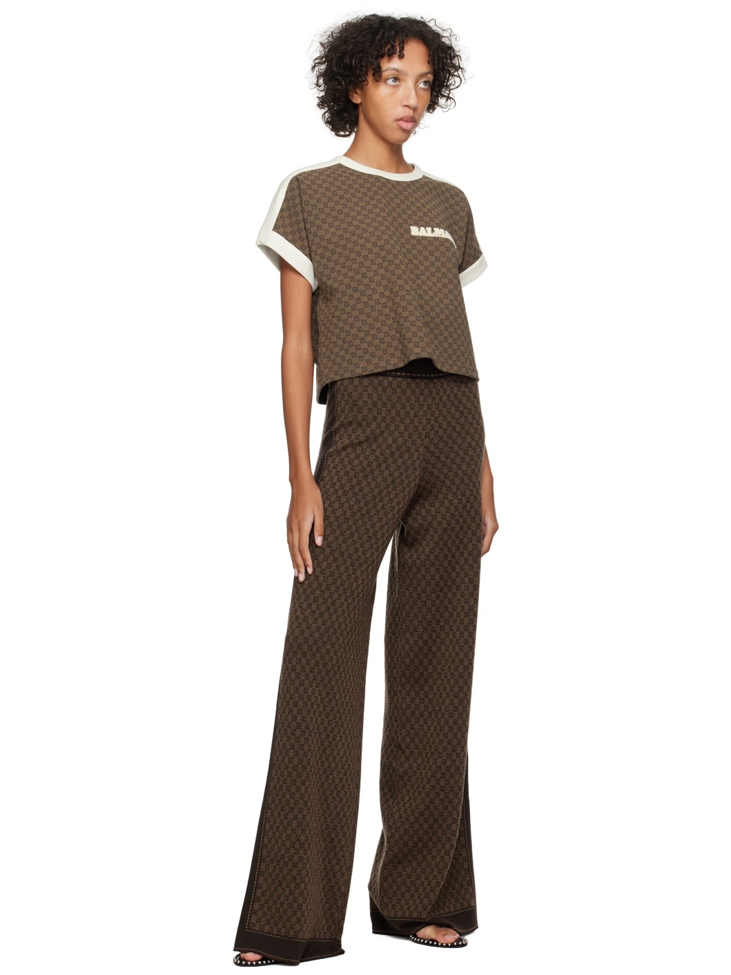 Brown Mini Monogram Lounge Pants - 4