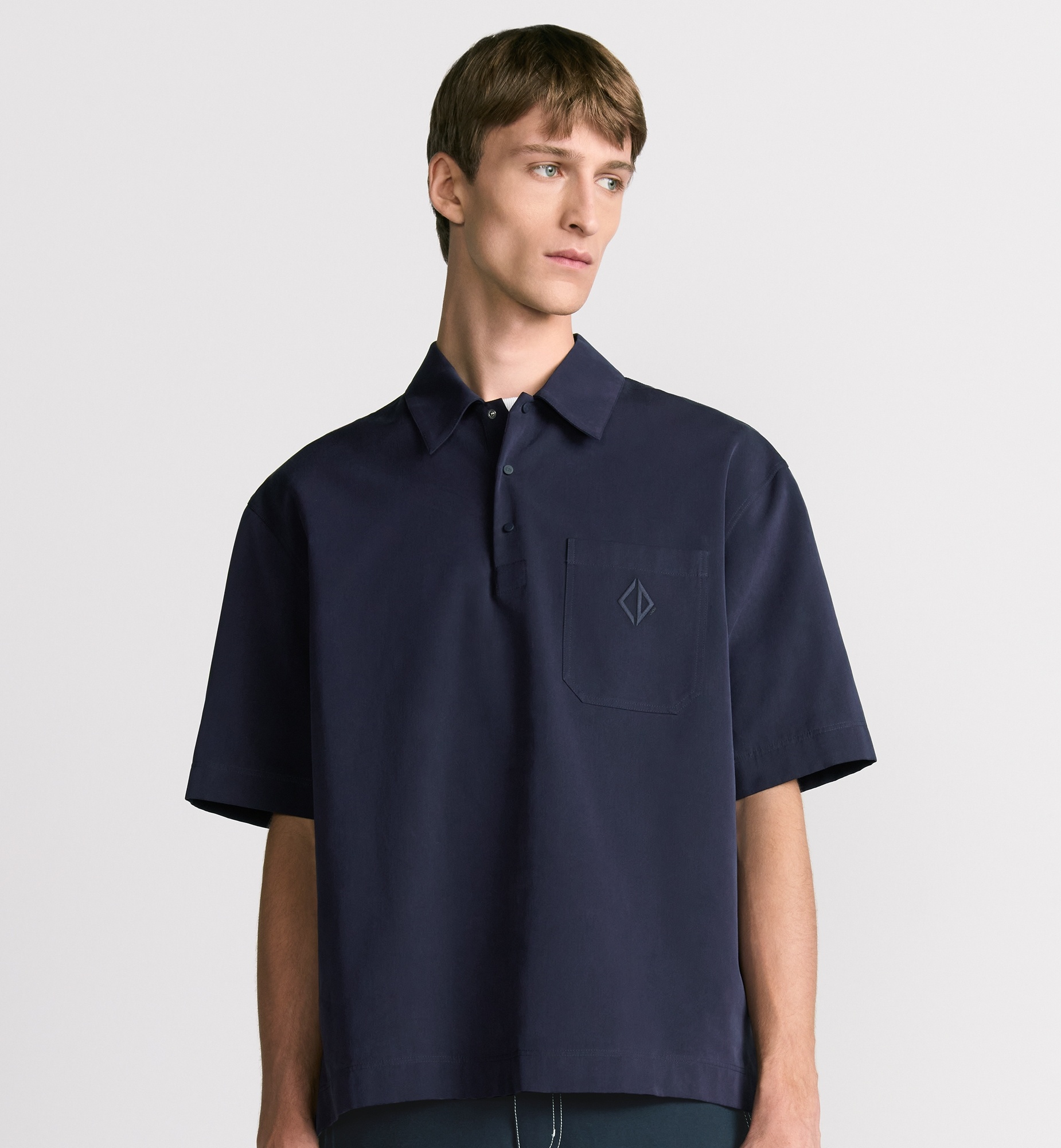 Polo Shirt with CD Diamond Embroidery - 2