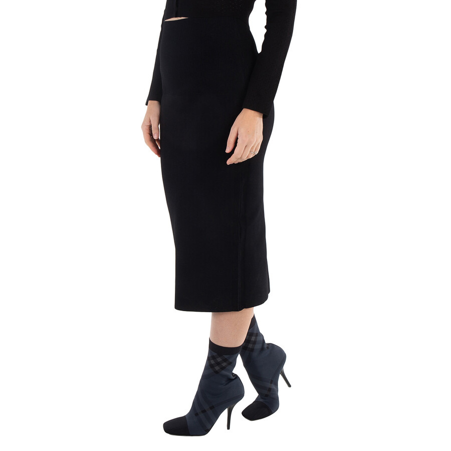 Victoria Beckham Ribbed Body Fitted Pencil Skirt - 2