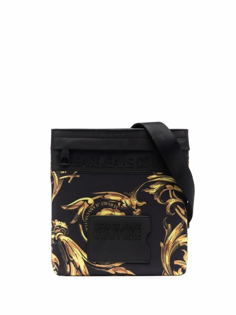 embossed-logo messenger bag - 1