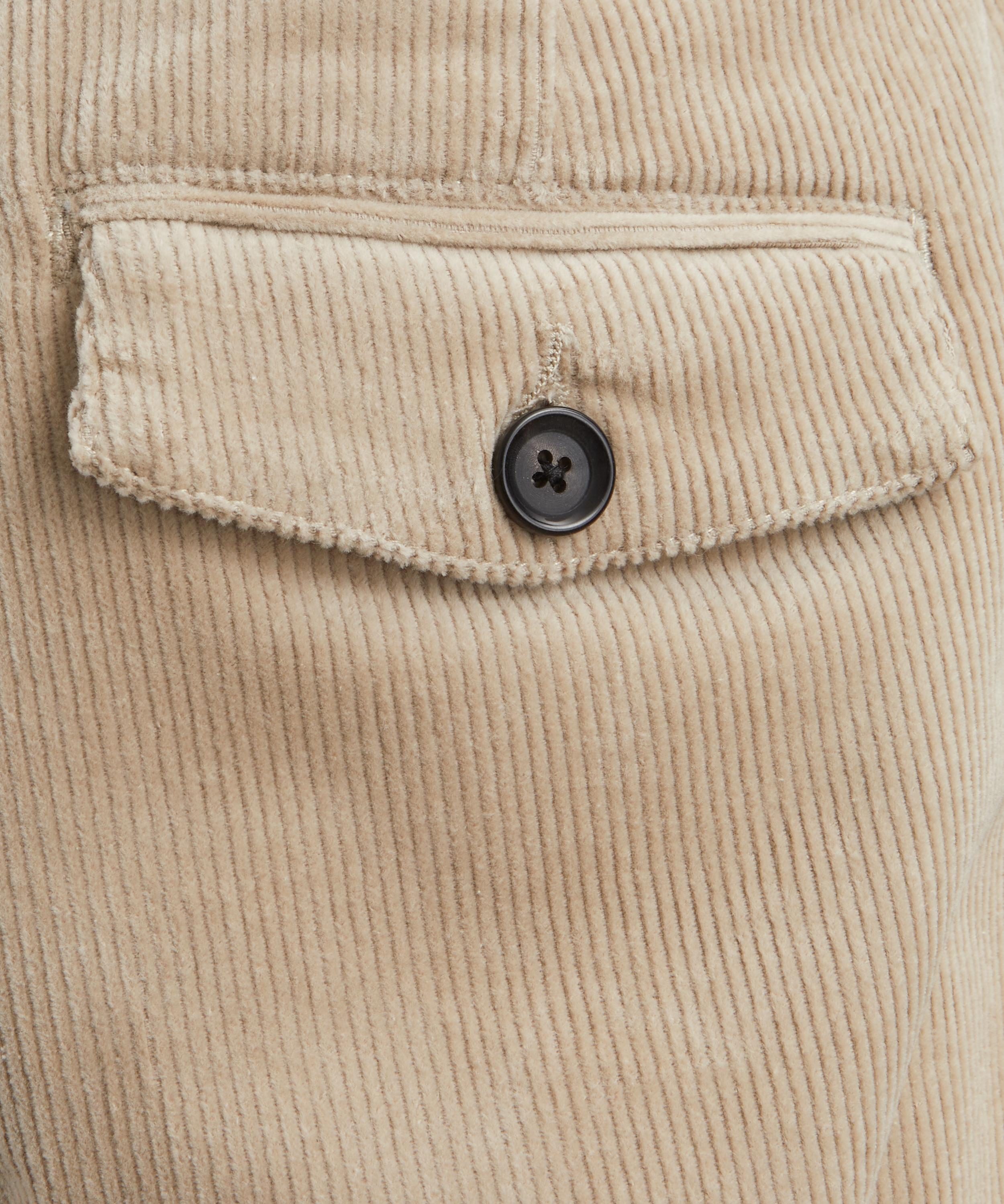 Belted Sibley Cord Beige Trousers - 5