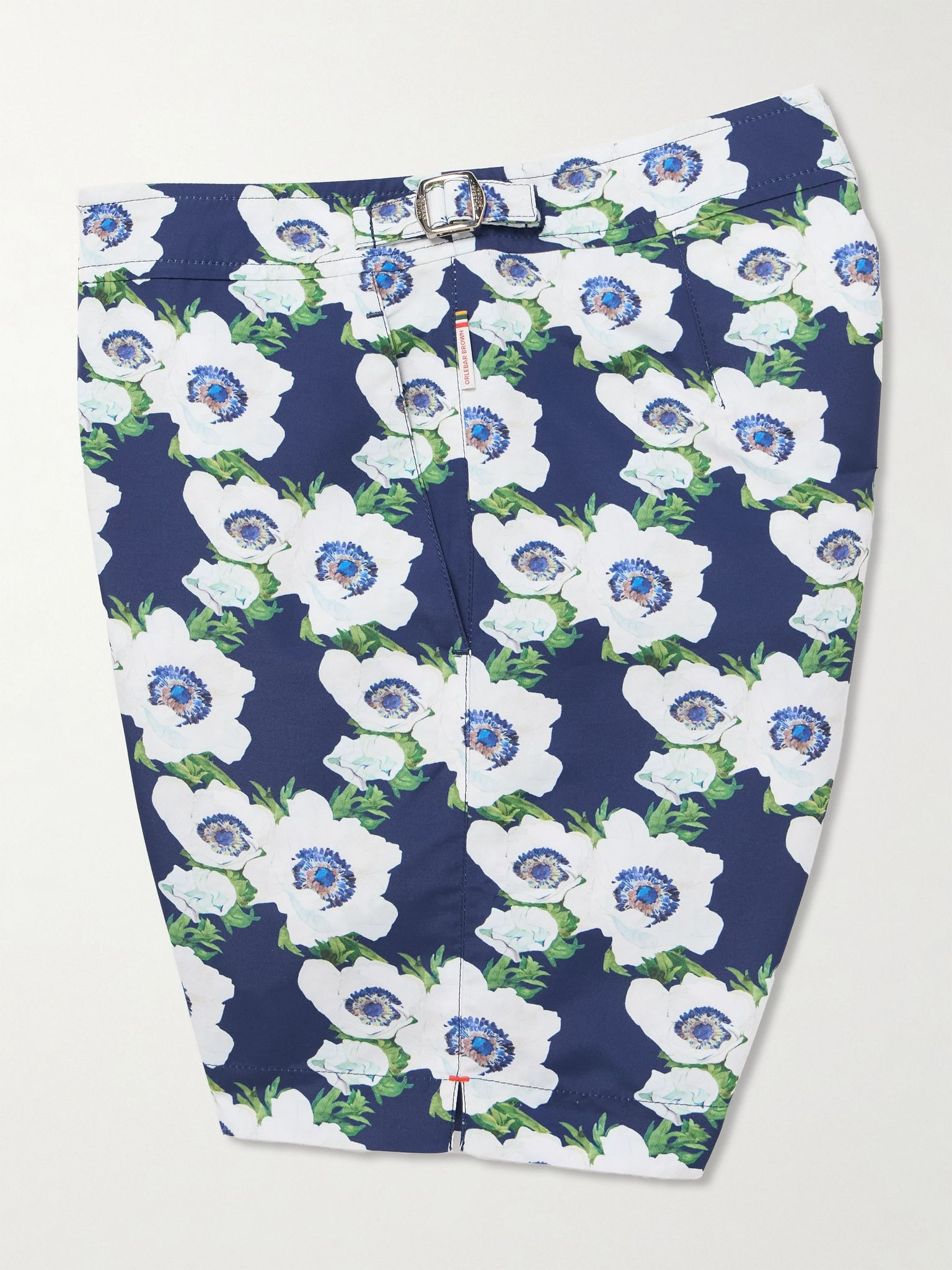 Bulldog Straight-Leg Mid-Length Floral-Print Recycled Swim Shorts Navy - 5