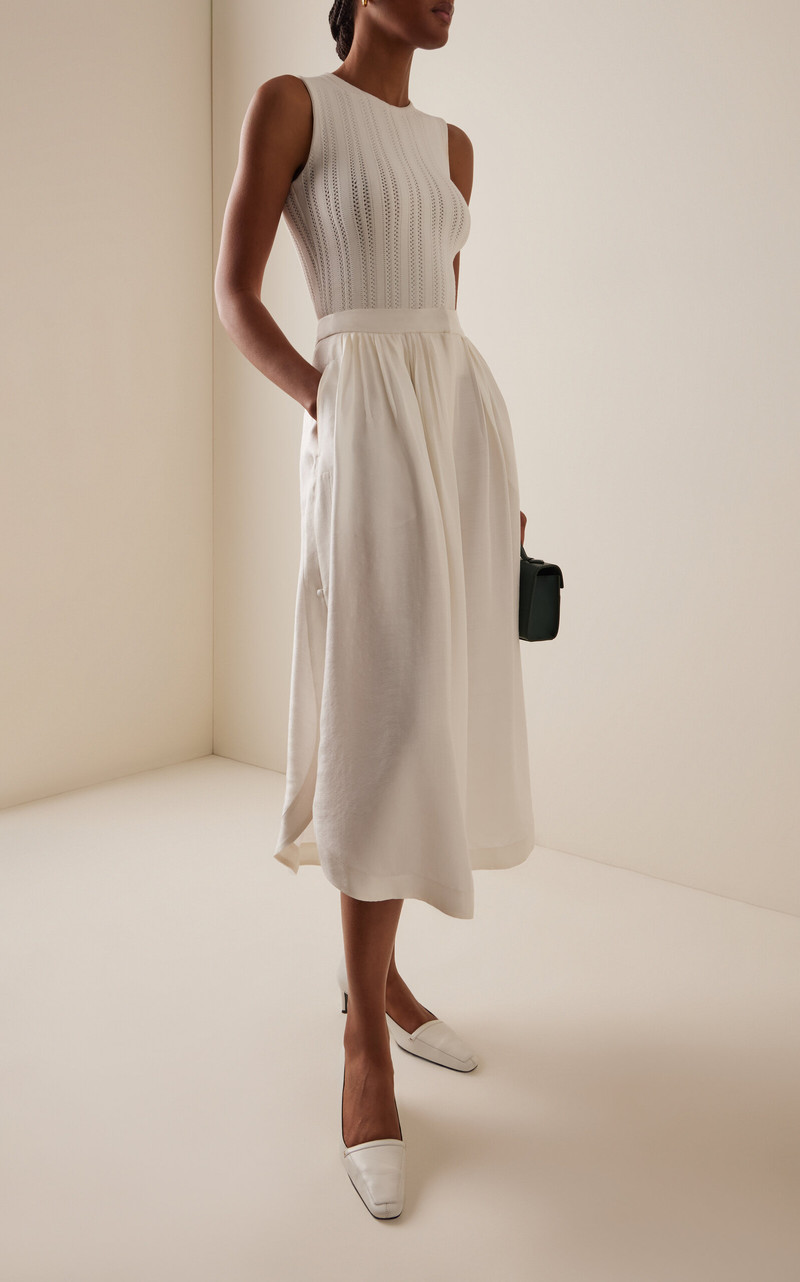 ADAM LIPPES Athena Silk Pants ivory outlook