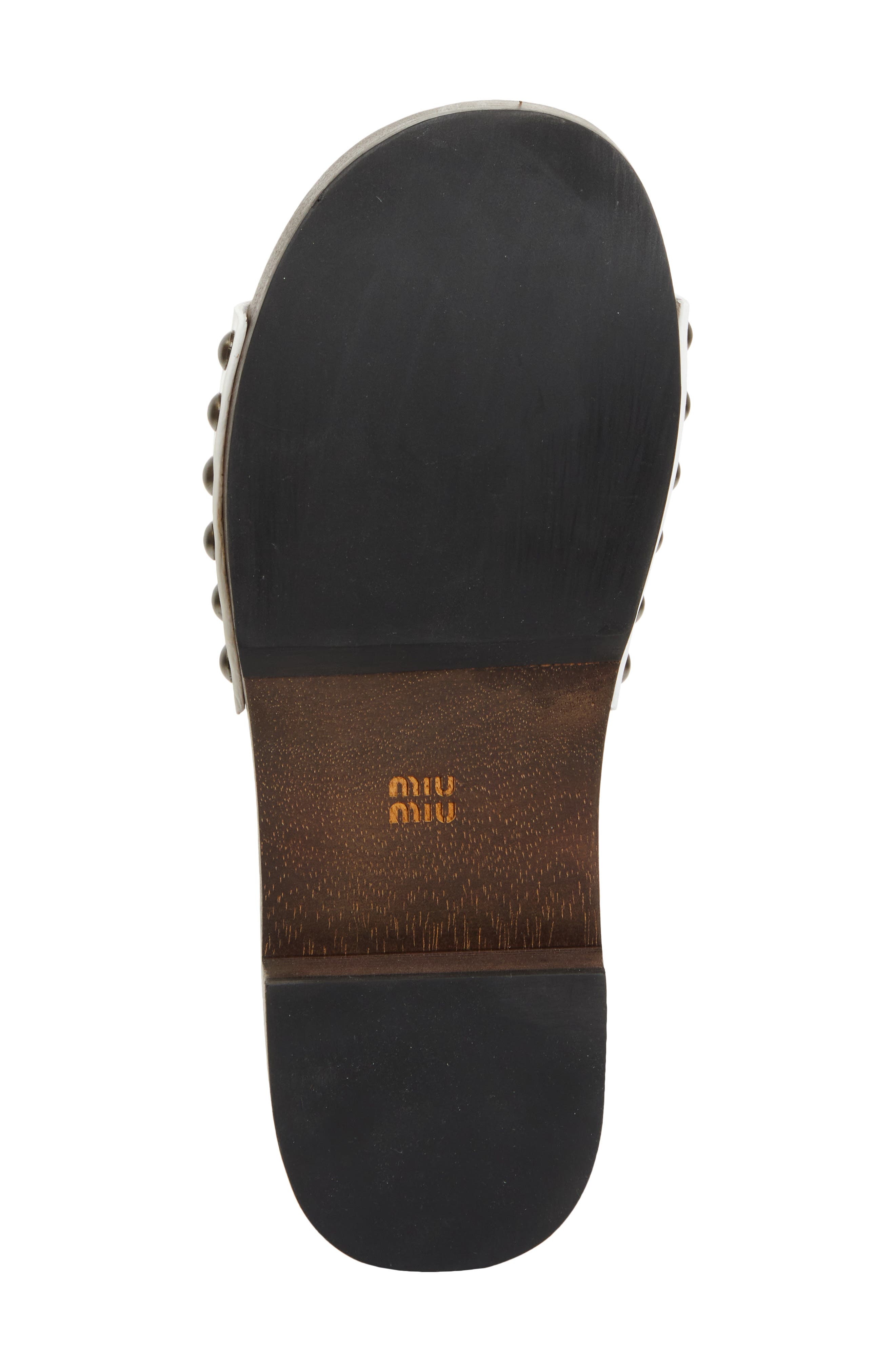 Miu Miu Clog Slide Sandal in Bianco at Nordstrom - 7