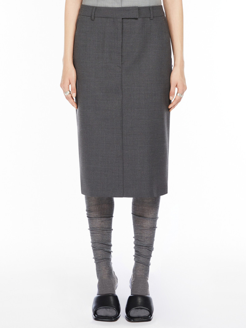 ALCESTE Stretch wool midi skirt 3