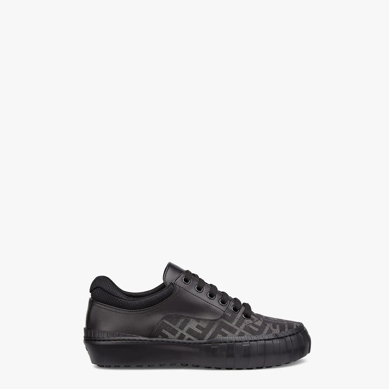 Black fabric low-tops 1