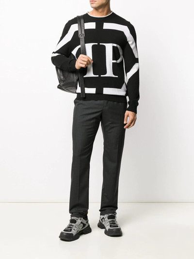 PHILIPP PLEIN tailored straight leg trousers outlook