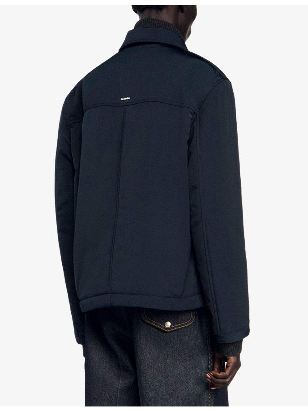 Spread-collar slip-pocket regular-fit shell jacket - 4