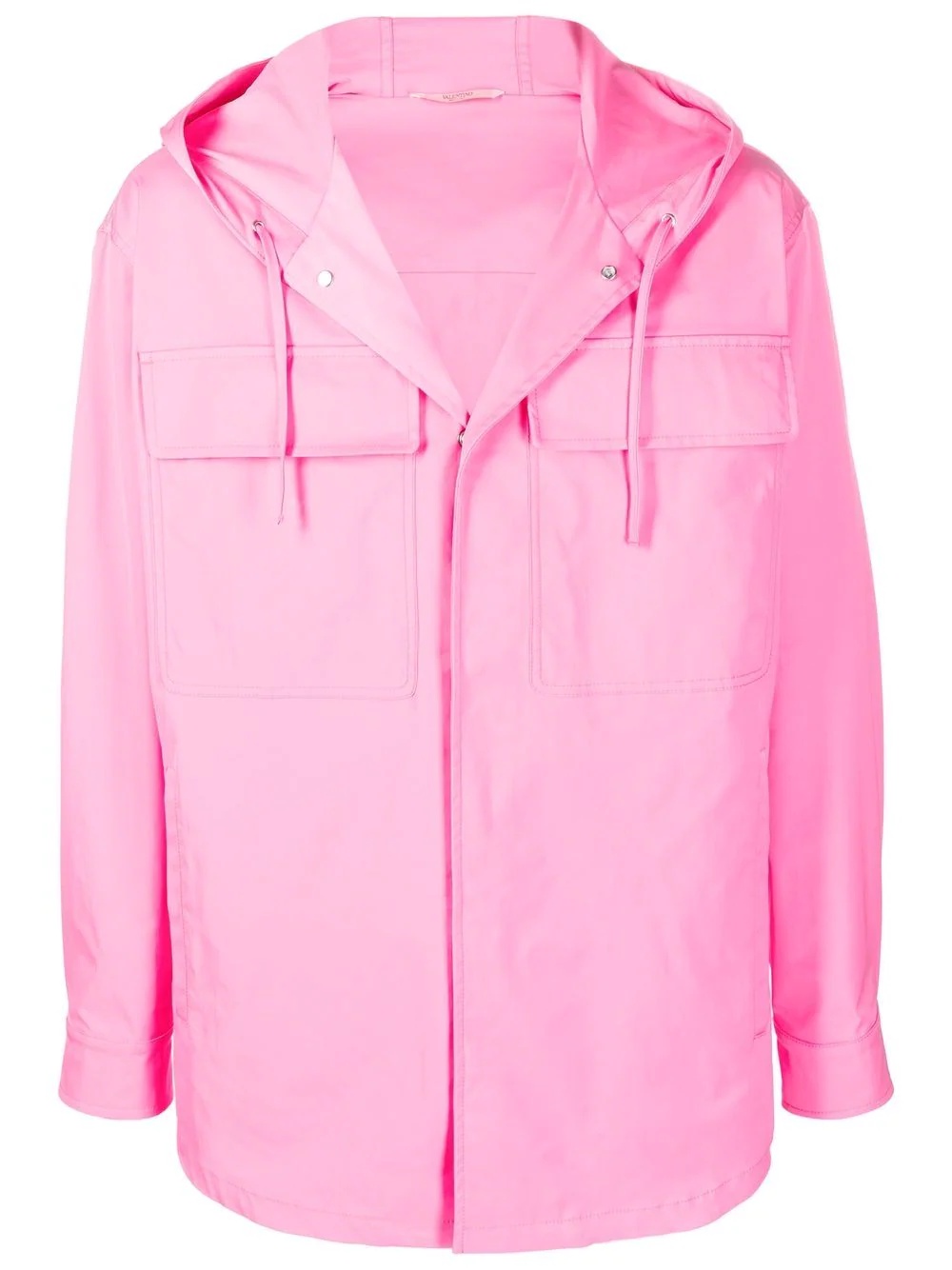 flap-pocket hooded jacket - 1