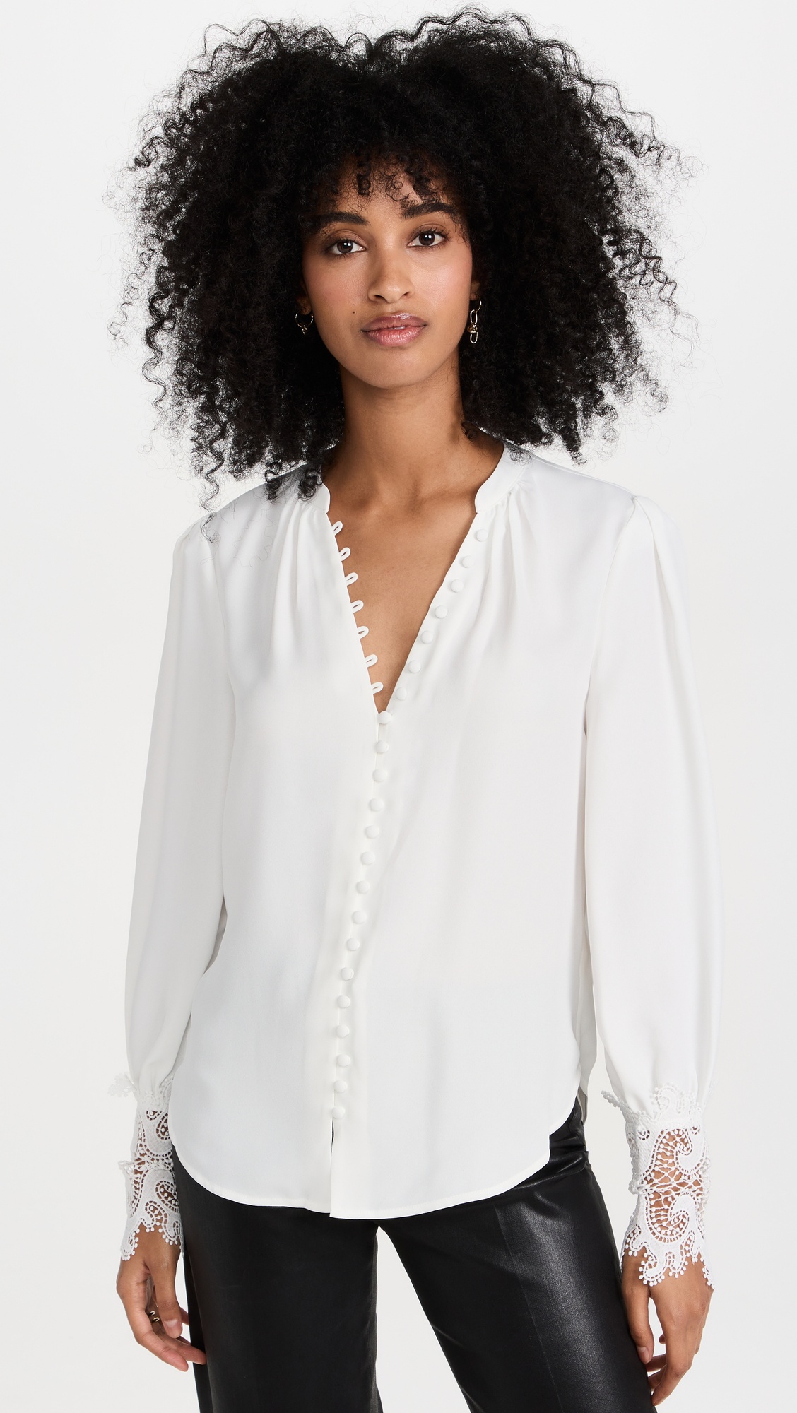 Ava Lace Cuff Blouse - 6