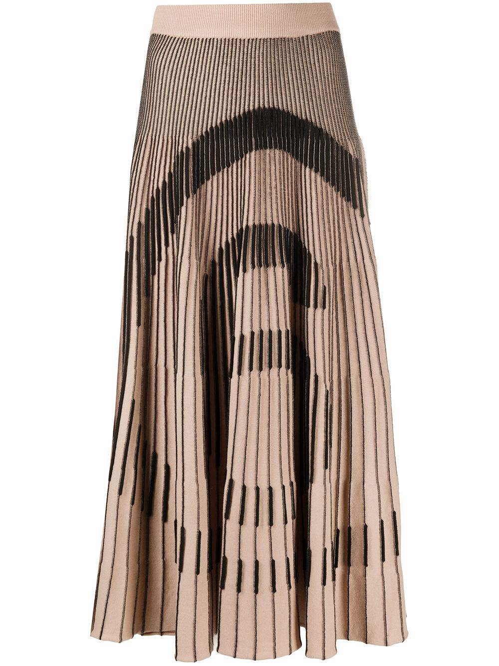 6 logo pleated midi skirt - 1