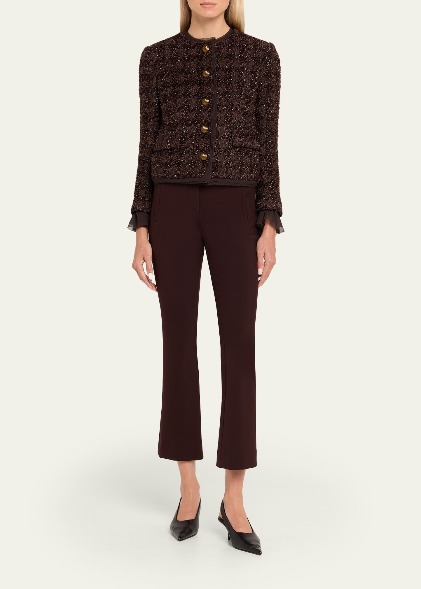 Audrina Metallic Tweed Jacket - 2