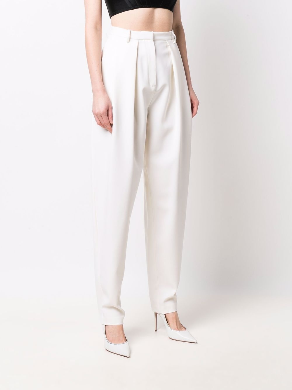 tapered high-waisted trousers - 3