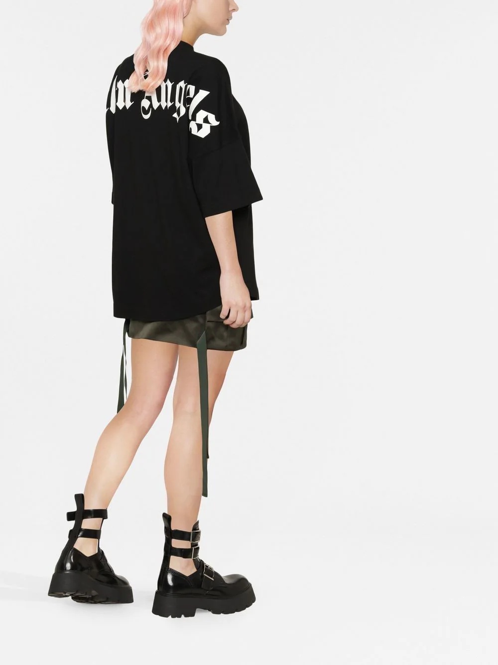 rear logo print T-shirt - 4