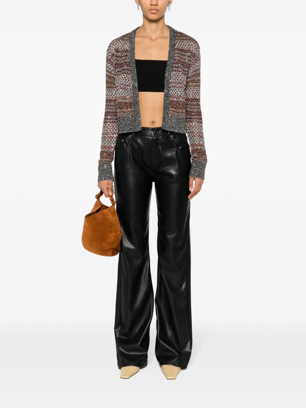low-waist straight-leg tousers - 2