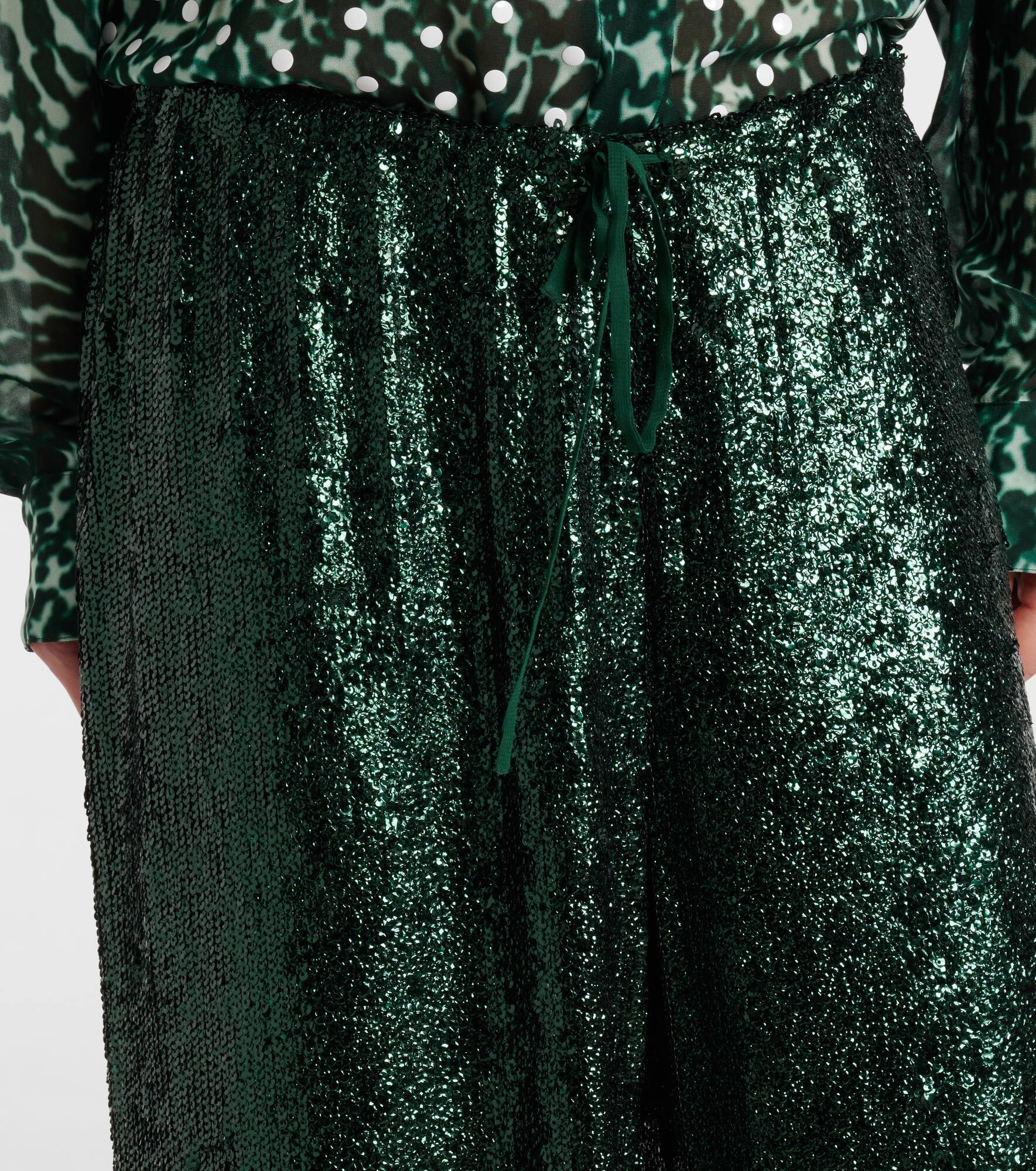 Sequined straight pants - 4
