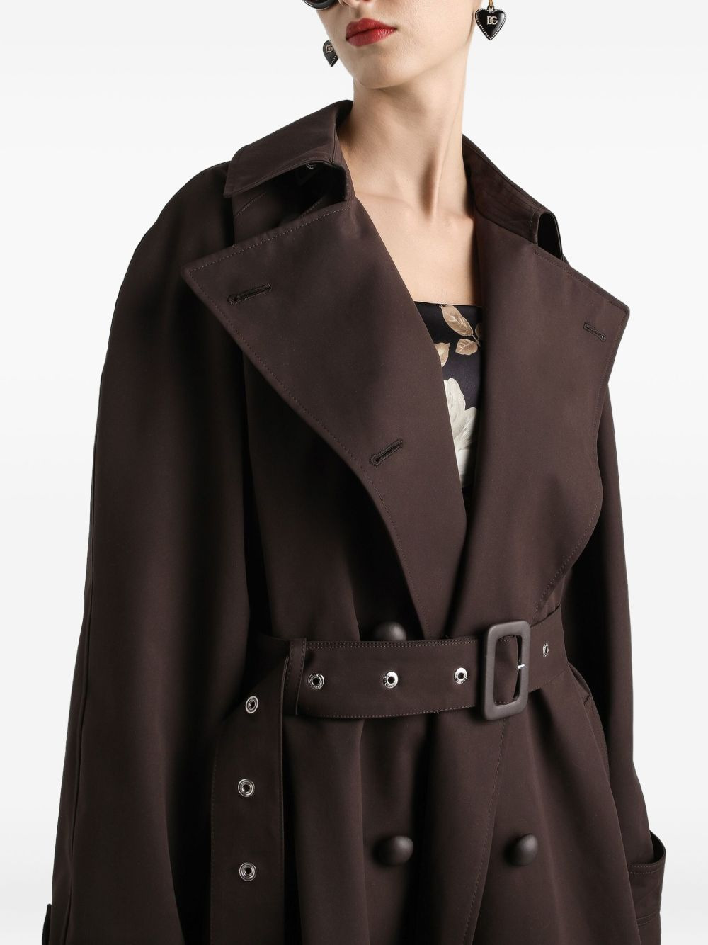 double-breasted belted coat - 4