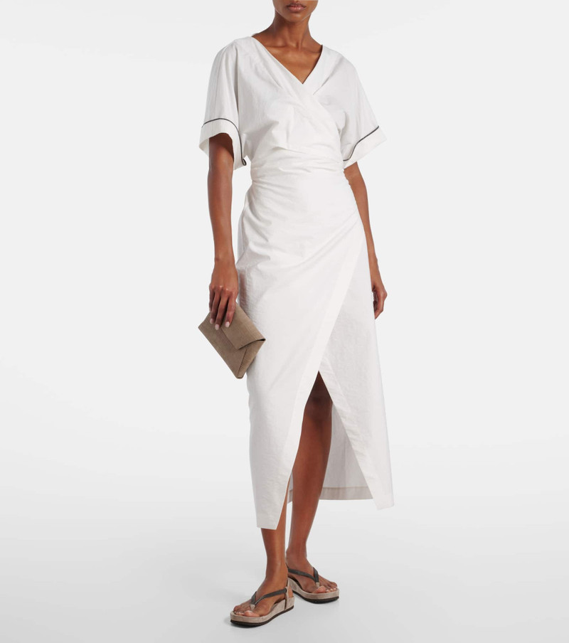 Brunello Cucinelli Monili suede thong sandals outlook