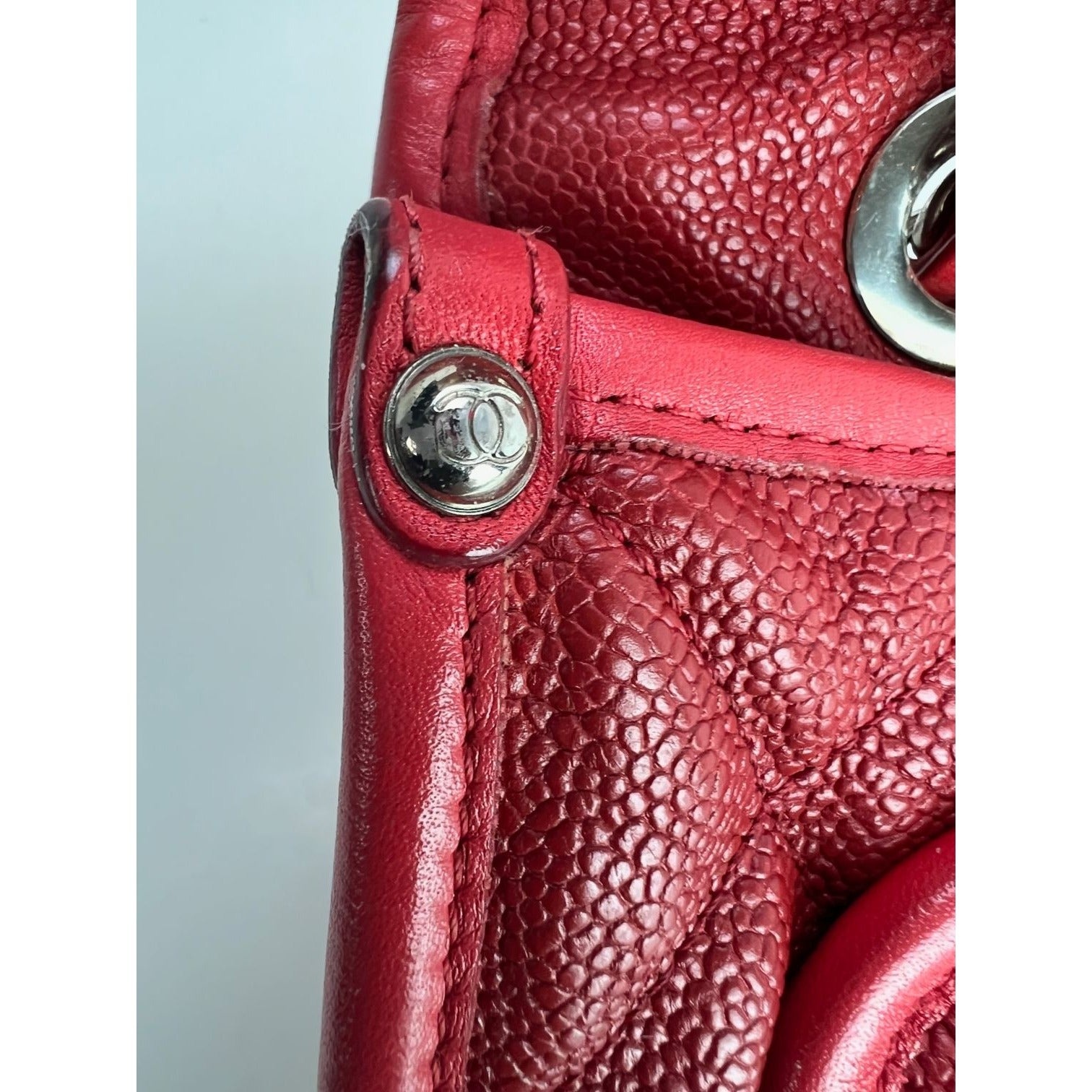 Chanel Caviar Quilted Medium French Riviera Red Flap - 15
