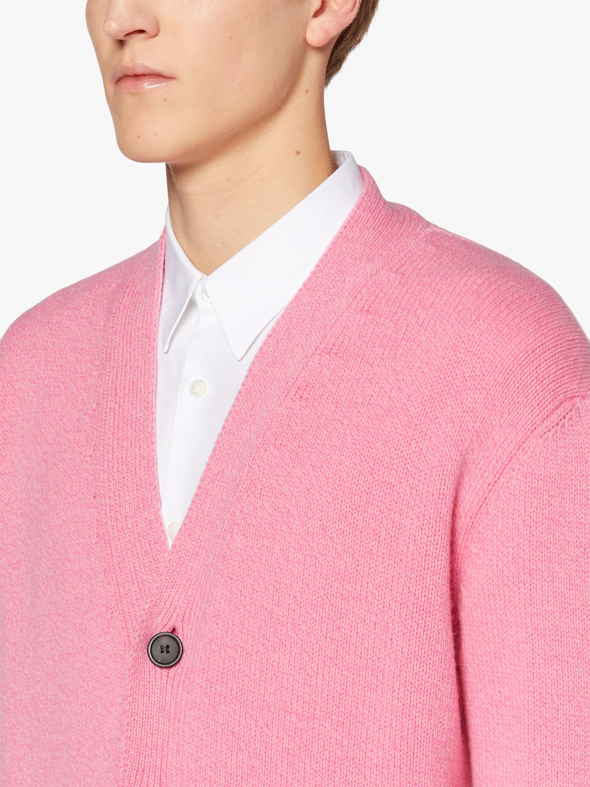 STOCKHOLM PINK MERINO WOOL & CASHMERE CARDIGAN | GKF-300 - 5