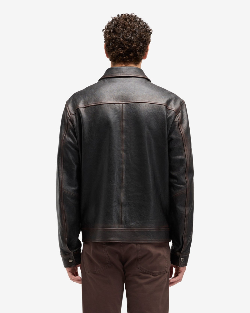 Leather Harrington Jacket in Vintage Leather 5