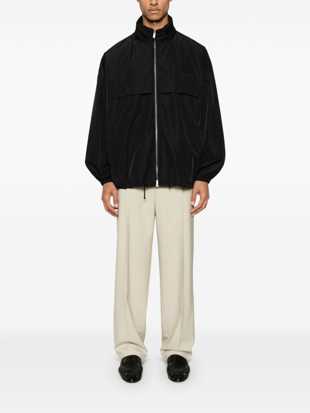 logo-print jacket - 2