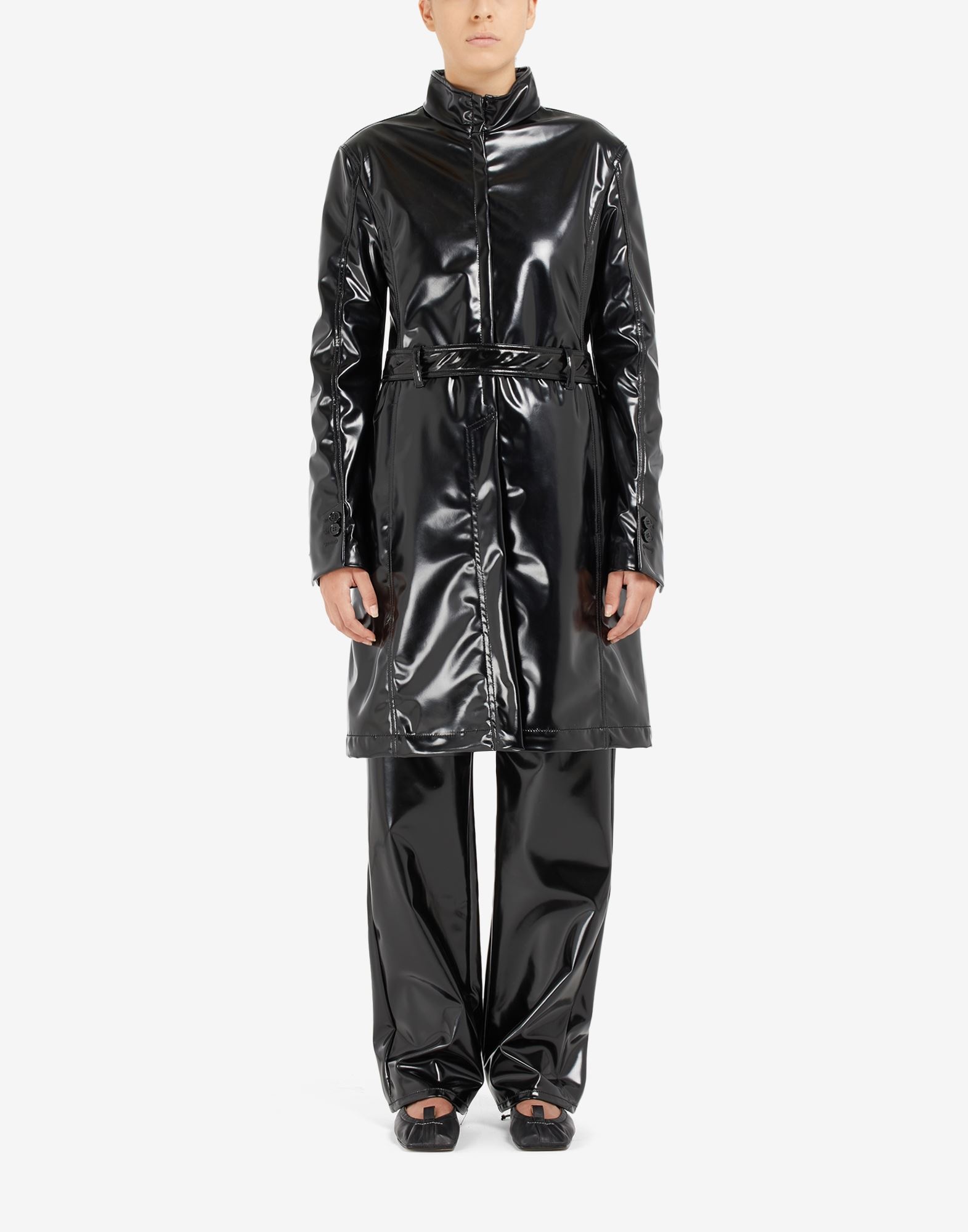 High-neck trench coat - 2