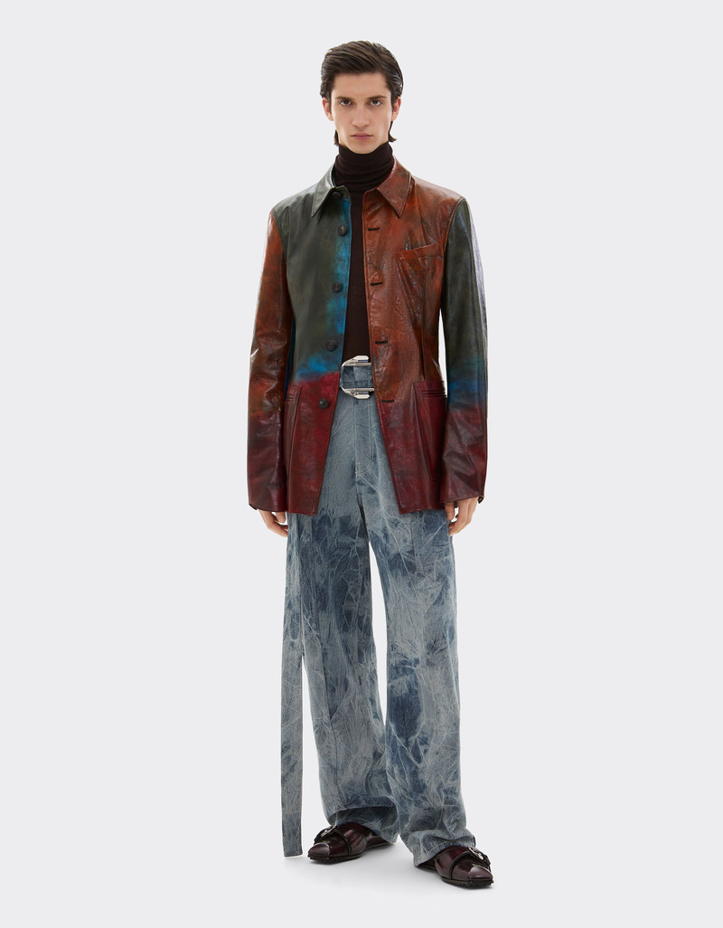 Ferrari Misted leather blazer outlook